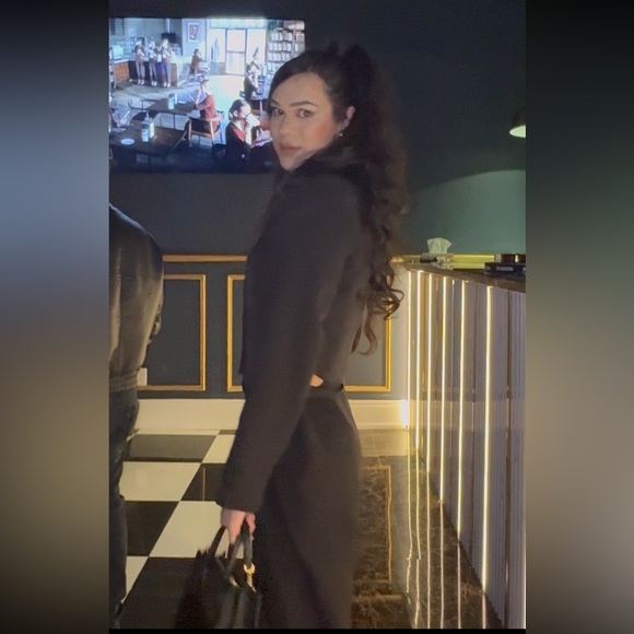 ZARA CUT OUT JUMPSUIT BLAZER WITH BELT - Picture 9 of 9